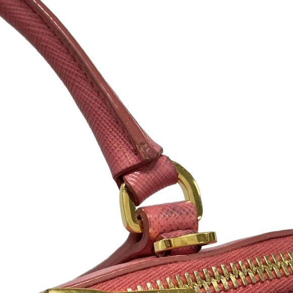 Auth PRADA - Pink Saffiano Leather Handbag - Picture 8 of 16